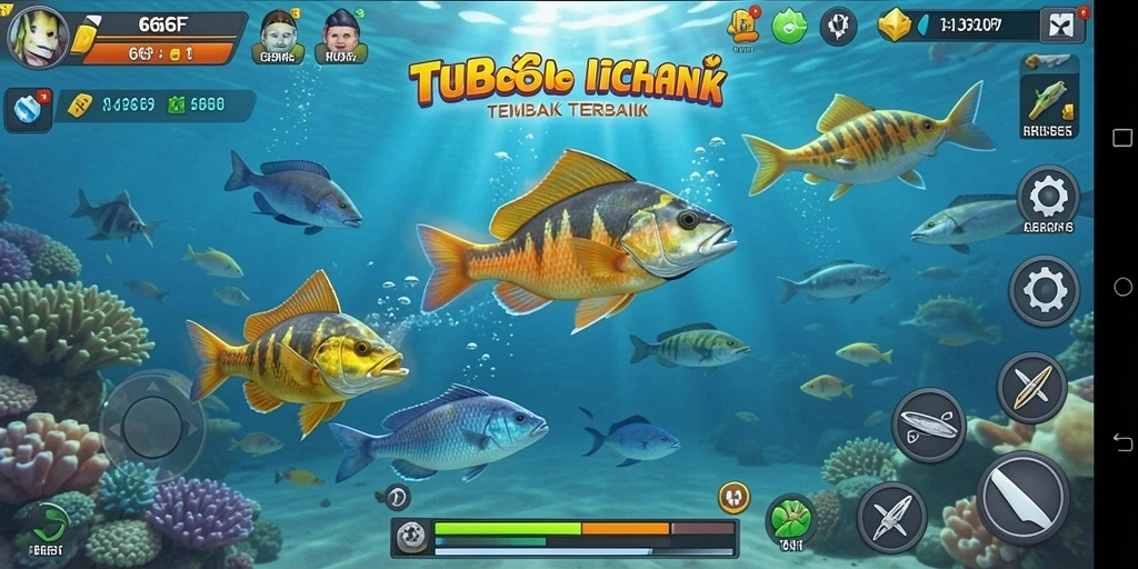 Screenshot dari gameplay seru Tembak Ikan 666F.