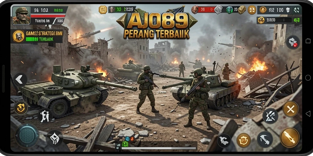Tampilan layar permainan AJO89 yang penuh strategi dan aksi.