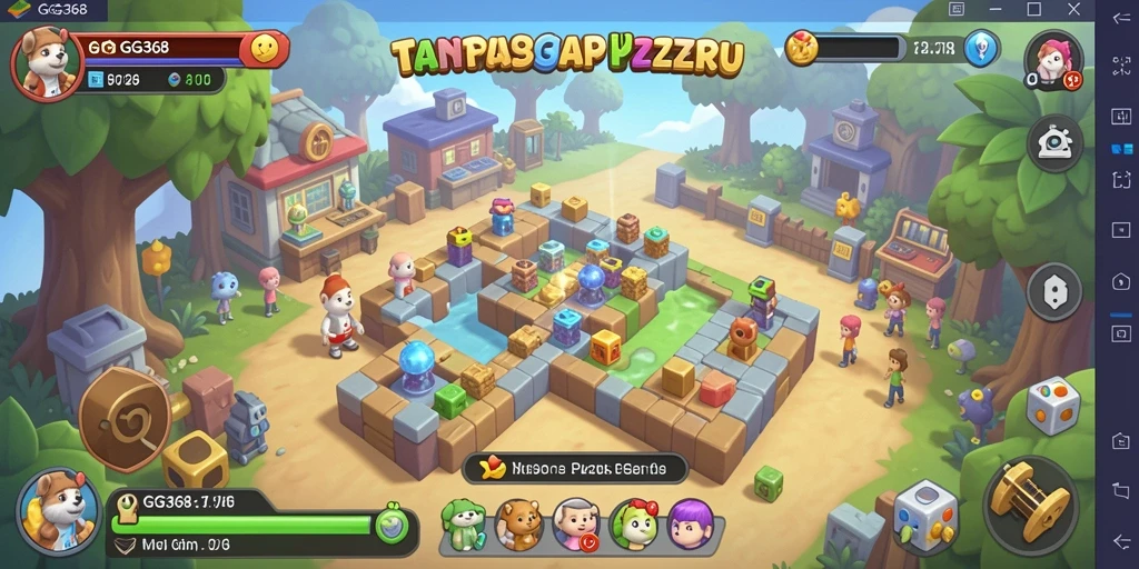Screenshot gameplay GG368 yang menunjukkan tantangan puzzle yang menarik.