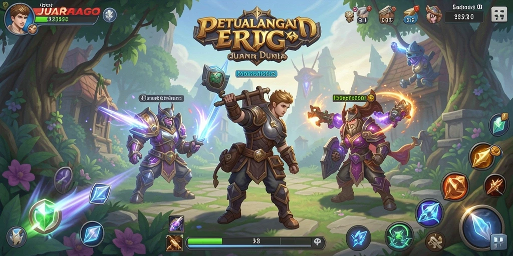 Gameplay JUARAGO yang seru dan mendebarkan dalam dunia RPG.