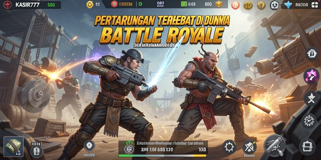 Tampilan gameplay KASIR777 yang seru dan penuh aksi Battle Royale.