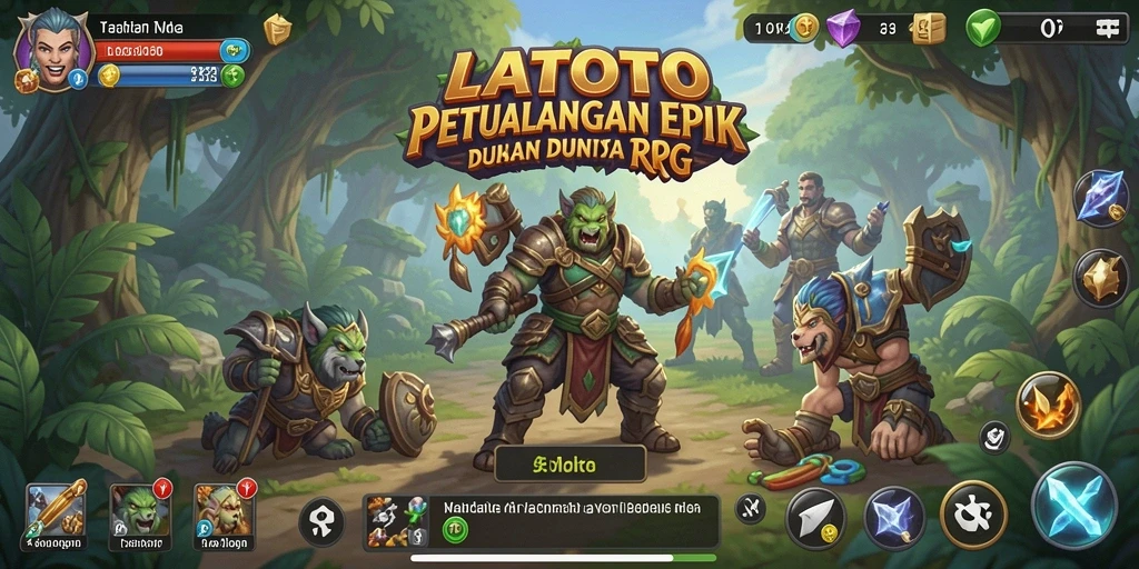 Tampilan menarik dari gameplay LATOTO yang penuh petualangan RPG.