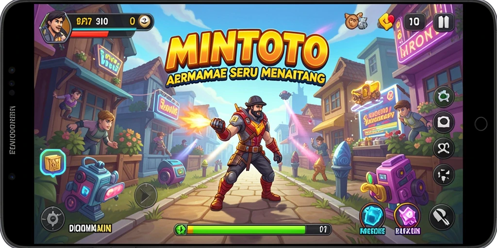 Screenshot gameplay MINTOTO menampilkan aksi seru dalam permainan Arcade.