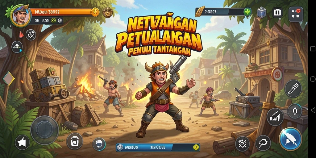 Tampilan gameplay seru dalam NV77 yang menantang para pemain.