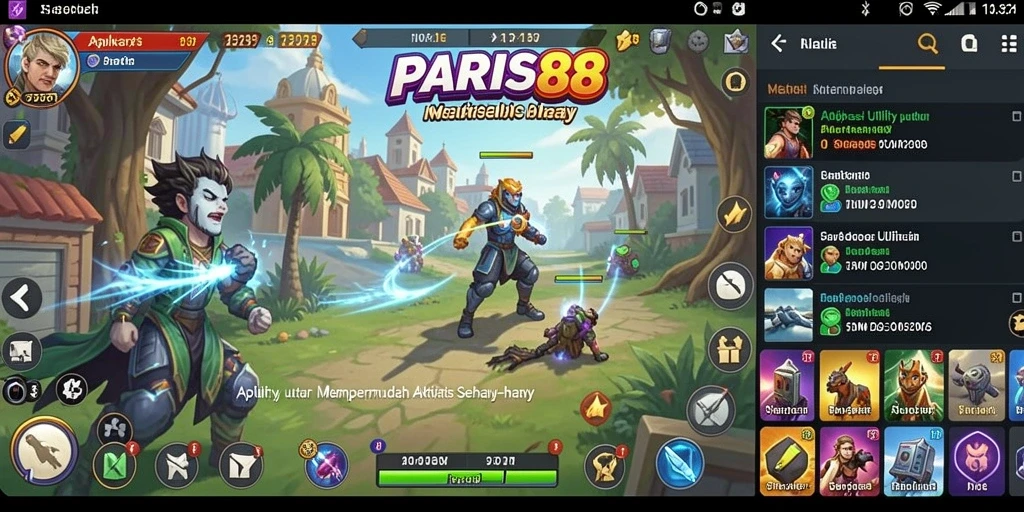 Tampilan utama PARIS88 menampilkan berbagai fitur Utility yang mudah diakses.