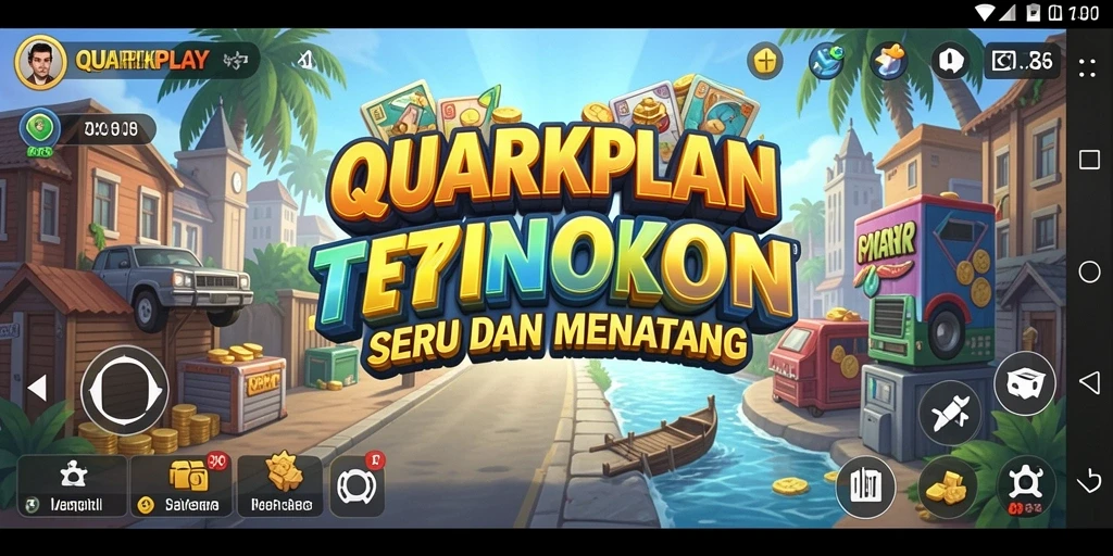 Tampilan gameplay menakjubkan dalam QUARKPLAY yang penuh strategi Tycoon.