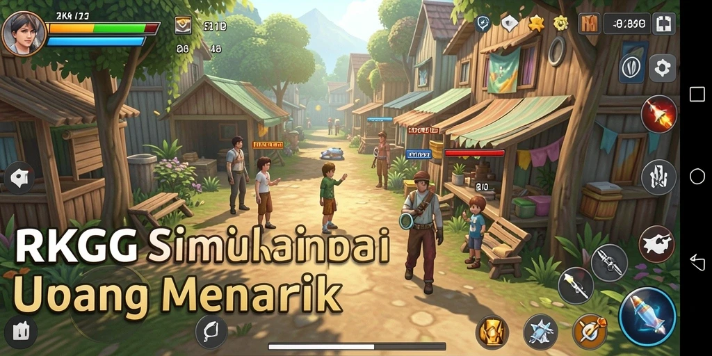 Screenshot RKGG menunjukkan momen seru dalam gameplay simulasi yang dinamis.